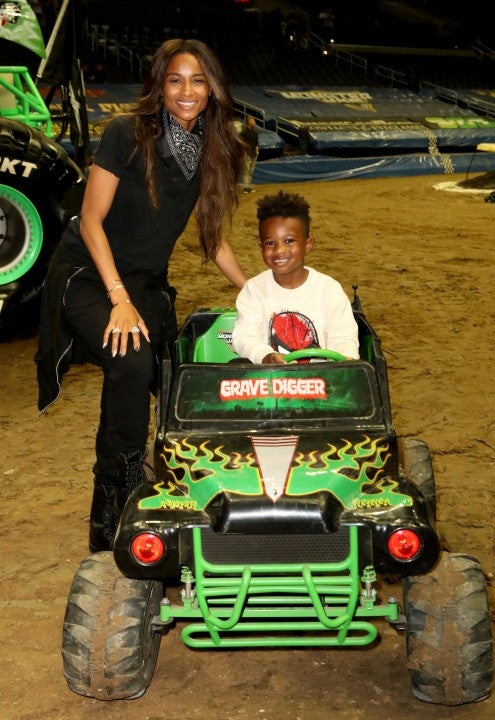 Ciara and son at monster jam celebrity event