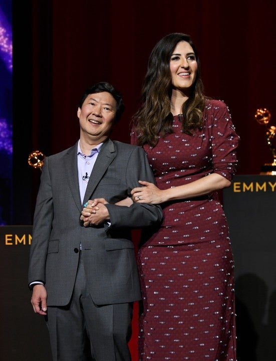 Ken Jeong and D'Arcy Carden at 71st Emmy Awards Nominations Announcement