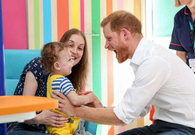 Prince Harry at children's hospital in sheffield