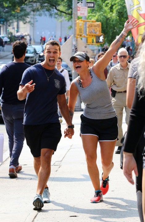 Miranda Lambert and husband in nyc on july 8