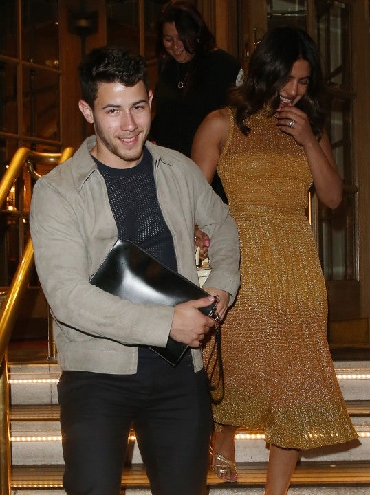 Nick Jonas and Priyanka Chopra Jonas leave ritz hotel in london