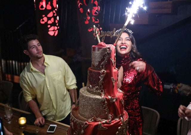Priyanka and Nick Jonas at her birthday bash