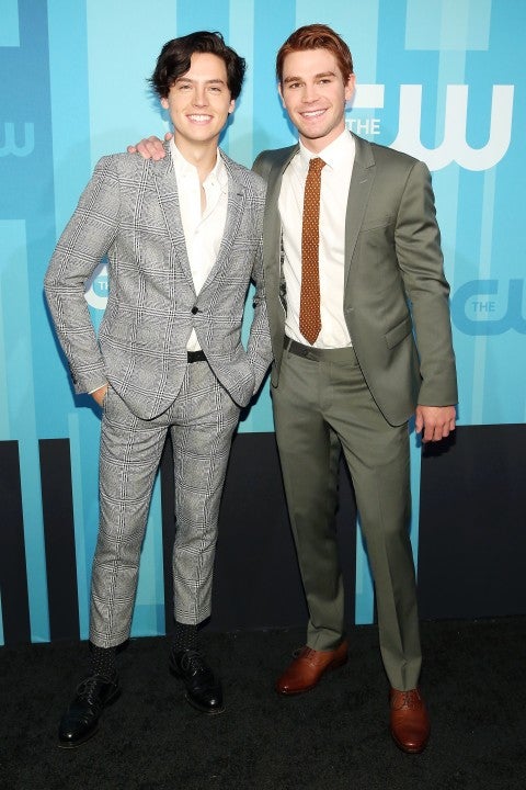 Cole Sprouse and KJ Apa at the 2017 CW Upfront