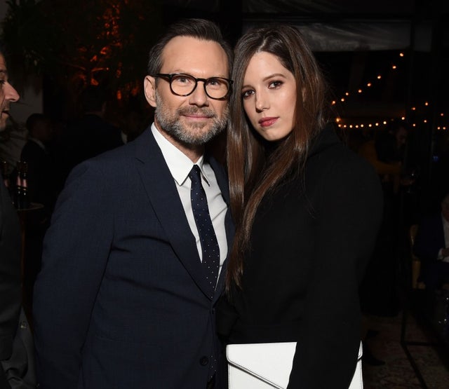 Christian Slater and Brittany Lopez at the 2018 GQ Men of the Year Party