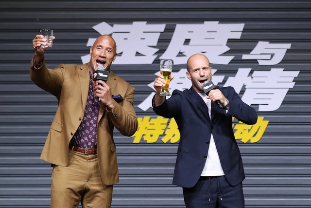 Dwayne Johnson and Jason Statham in china