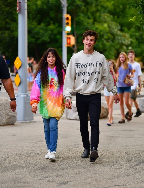Camila Cabello and Shawn Mendes walking in Brooklyn 