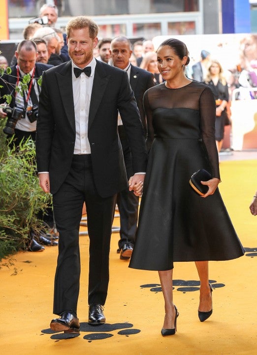 Meghan Markle and Prince Harry at lion king premiere
