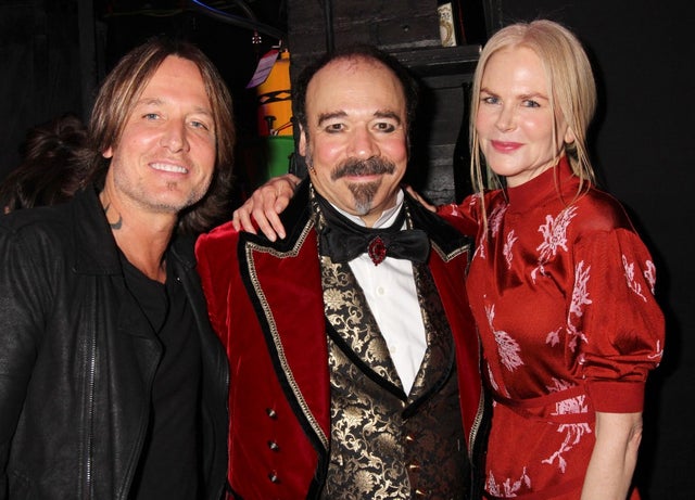 Keith Urban, Danny Burstein and Nicole Kidman backstage at "Moulin Rouge" 