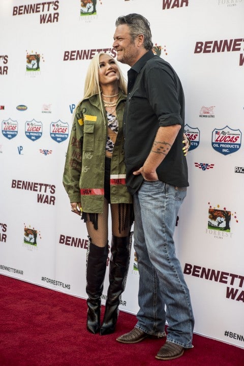 Gwen Stefani and Blake Shelton at the Los Angeles premiere of "Bennett's War" 