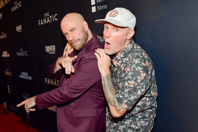 John Travolta and Fred Durst at premiere of the fanatic