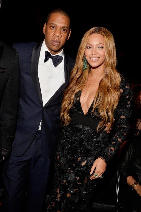 Jay-Z and Beyonce at the 57th Annual GRAMMY Awards