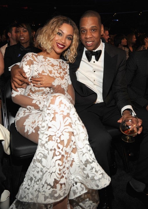 Beyonce and Jay-Z at the 56th GRAMMY Awards