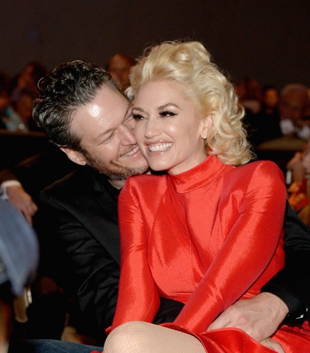 Blake Shelton and Gwen Stefani at the 2016 Pre-GRAMMY Gala and Salute to Industry Icons 