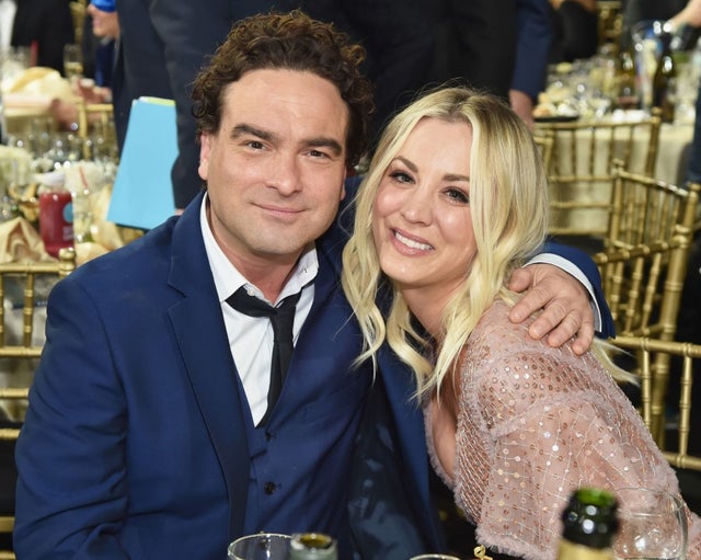 Johnny Galecki and Kaley Cuoco at The 23rd Annual Critics' Choice Awards in 2018