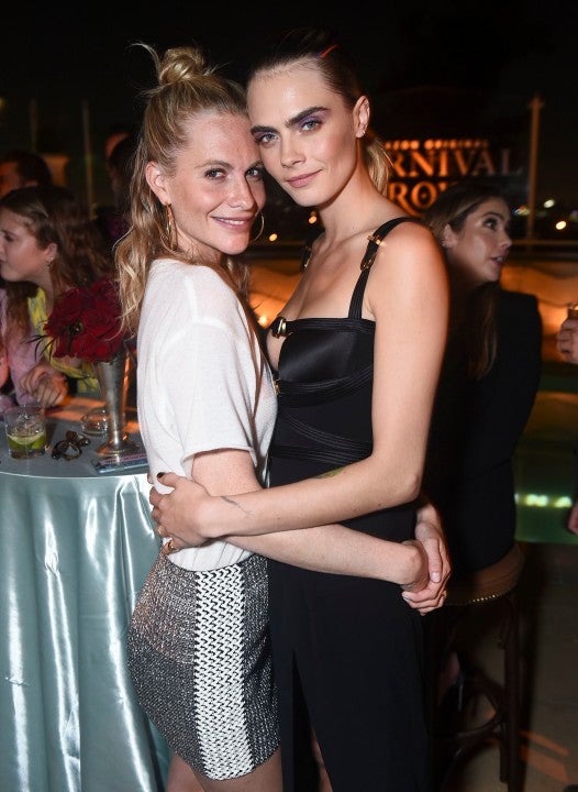 Poppy Delevingne and Cara Delevingne at carnival row premiere