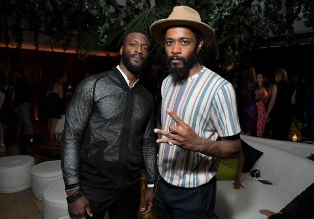 Aldis Hodge and Lakeith Stanfield at the Audi pre-Emmy celebration
