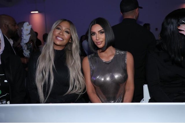 La La Anthony and Kim Kardashian West at nyfw