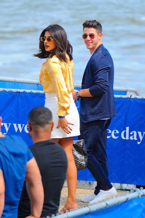 Priyanka Chopra and Nick Jonas on seaplane