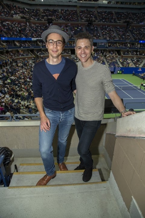 Jim Parsons and husband at us open