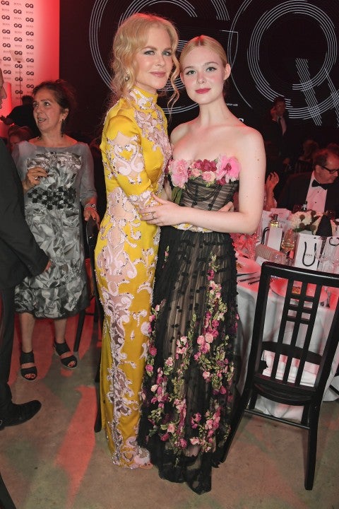 Nicole Kidman and Elle Fanning at gq men of the year awards