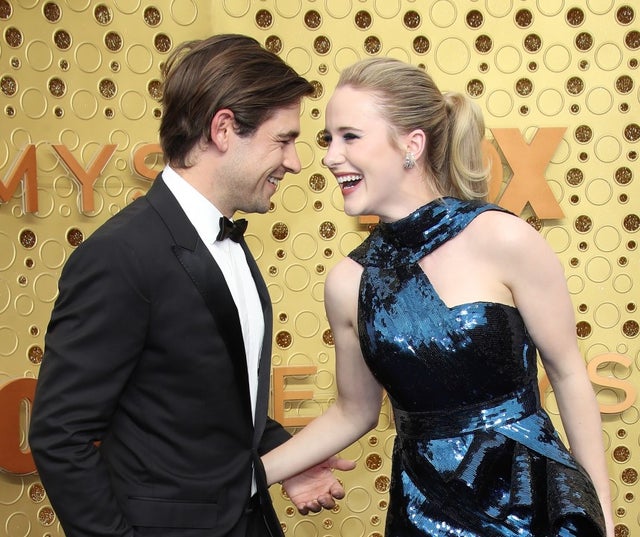 Jason Ralph and Rachel Brosnahan at the 71st Emmy Awards 