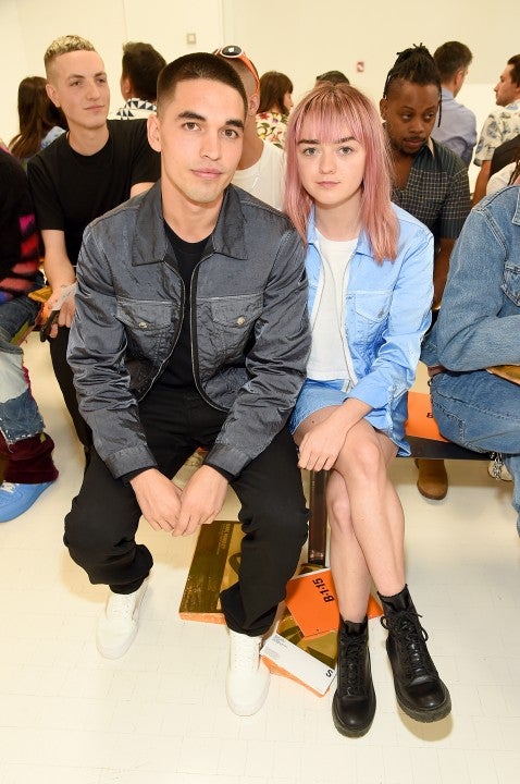 Maisie Williams and Rueben Selby at Helmut Lang show 2019