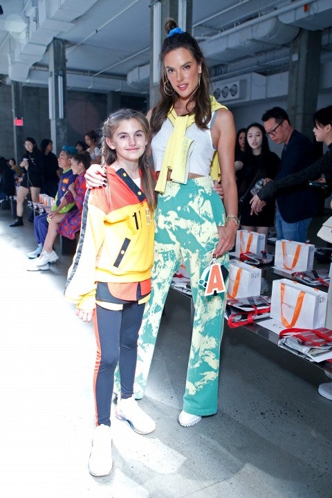Alessandra Ambrosio and daughter at nyfw