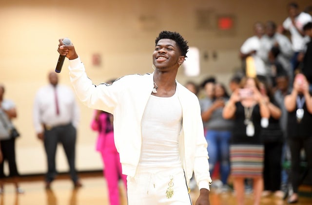 Lil Nas X visits his old HS