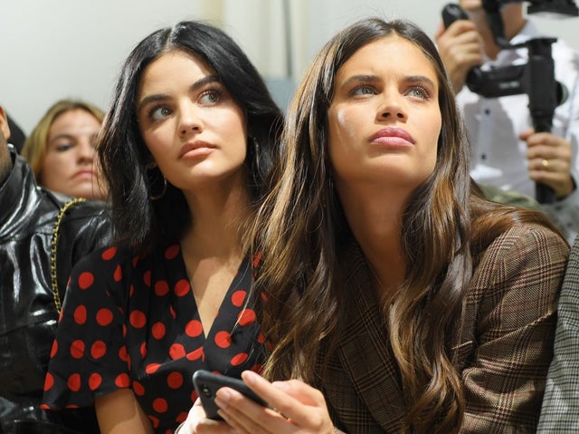 Lucy Hale and Sara Sampaio at the Michael Kors Collection Spring 2020 Runway Show