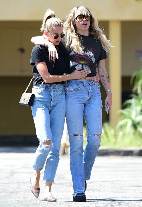 Miley Cyrus and Kaitlynn Carter on sept 14