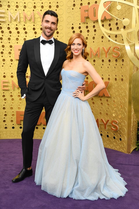 Tyler Stanaland and Brittany Snow at the 71st Emmy Awards 