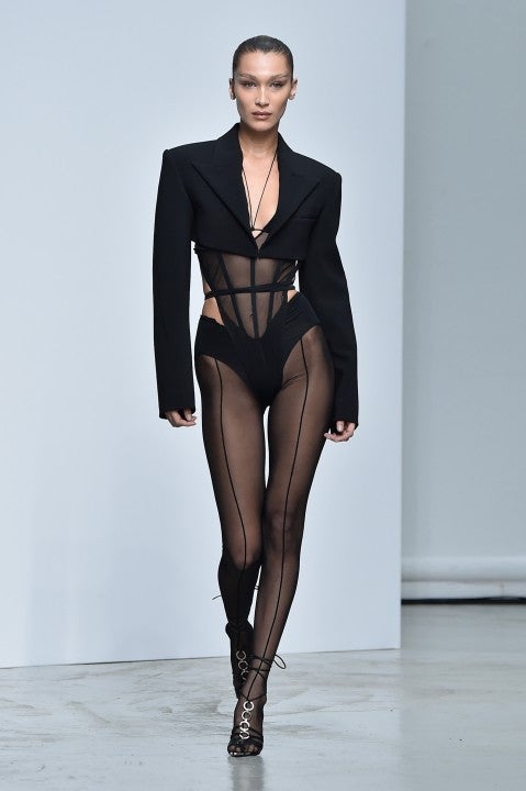 Bella Hadid walks the runway during the Mugler Womenswear Spring/Summer 2020 show