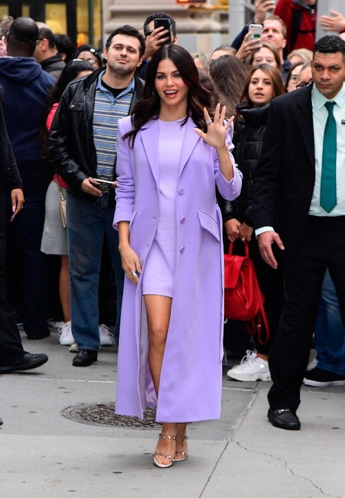 Jenna Dewan in nyc in lilac