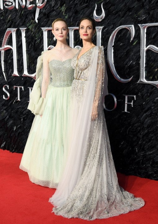 Elle Fanning and Angelina Jolie 