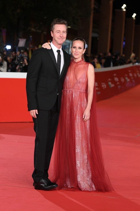 Edward Norton and Shauna Robertson during the 14th Rome Film Festival 