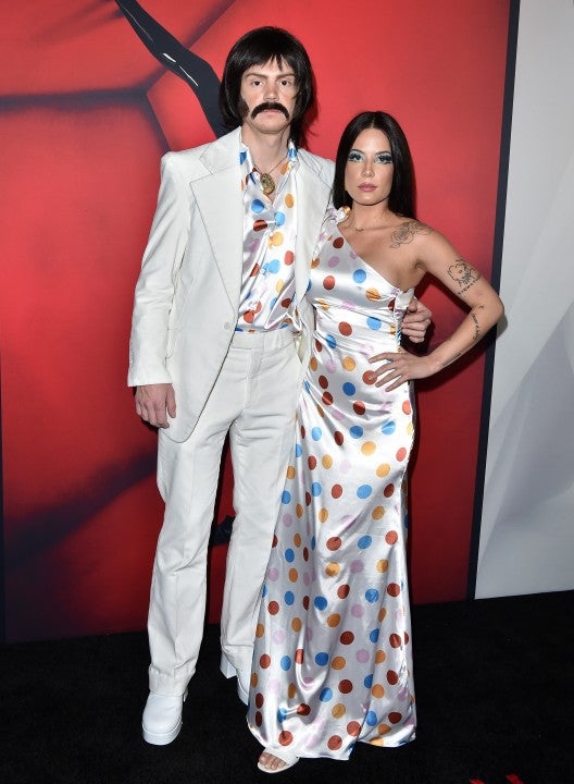 Evan Peters and Halsey at sonny and cher