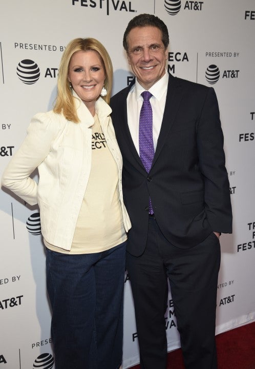 Sandra Lee and New York Governor Andrew Cuomo in April 2018