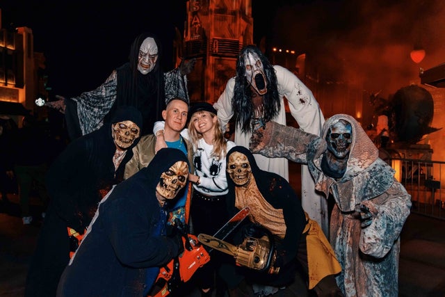 Jeremy Scott and Miley Cyrus at hhn