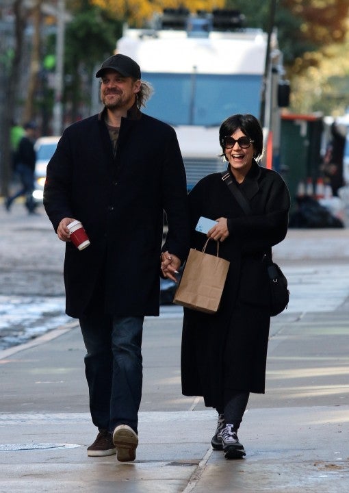 David Harbour and Lily Allen in nyc on nov 1