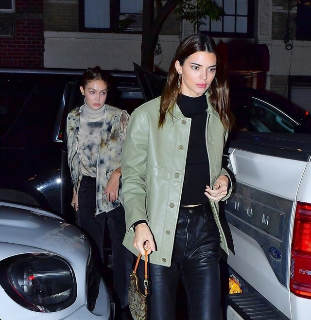 Gigi Hadid and Kendall Jenner at dinner in nyc