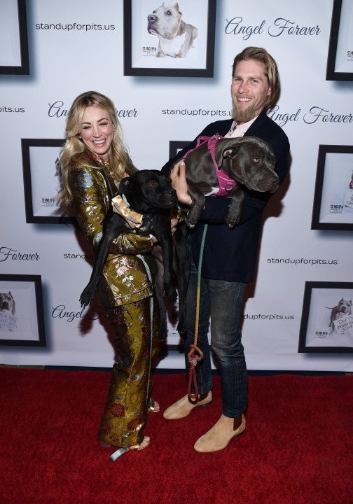 Kaley Cuoco and Karl Cook at the 9th Annual Stand Up For Pits event