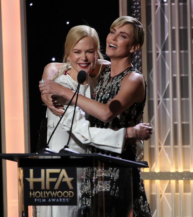 Nicole Kidman and Charlize Theron at the 23rd Annual Hollywood Film Awards show 