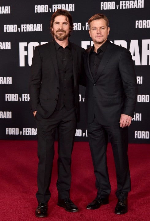 Christian Bale and Matt Damon at ford v ferrari premiere
