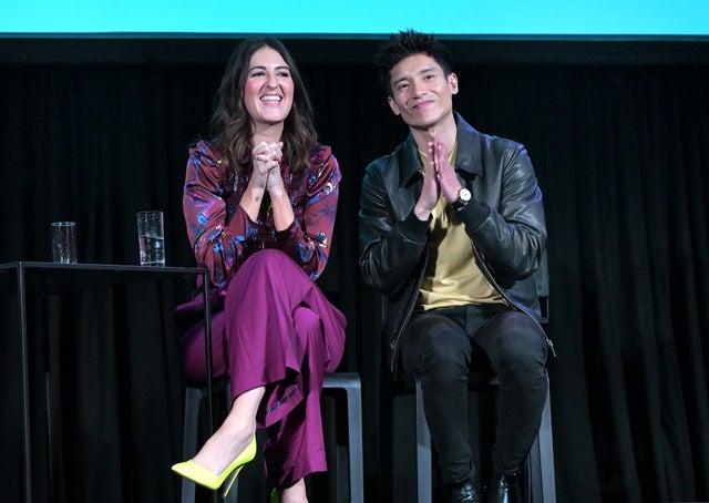 D'Arcy Carden and Manny Jacinto at Vulture Festival 