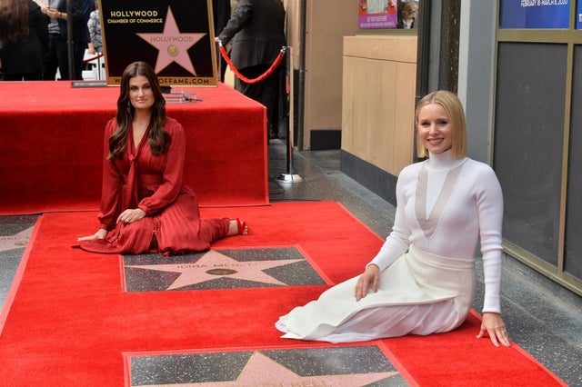Idina Menzel and Kristen Bell walk of fame