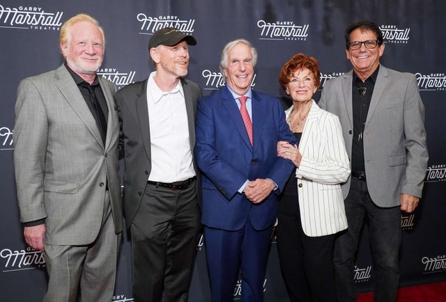 Don Most, Ron Howard, Henry Winkler, Marion Ross and Anson Williams of 'Happy Days' reunite in LA on Nov. 13.
