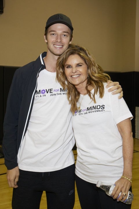 Patrick Schwarzenegger and Maria Shriver at move for minds 2019