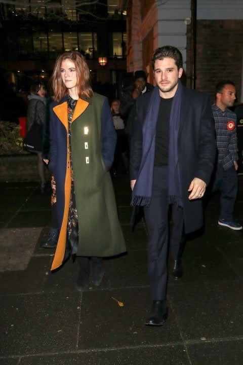 Rose Leslie and Kit Harington in london on 12/9