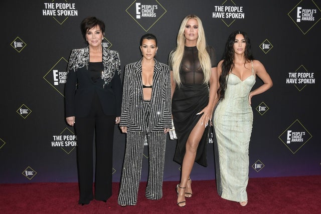 Kris Jenner, Kourtney Kardashian, Khloé Kardashian and Kim Kardashian at the 2019 E! People's Choice Awards