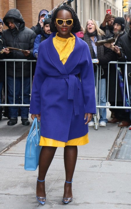Lupita Nyong'o is seen on December 11 in New York City